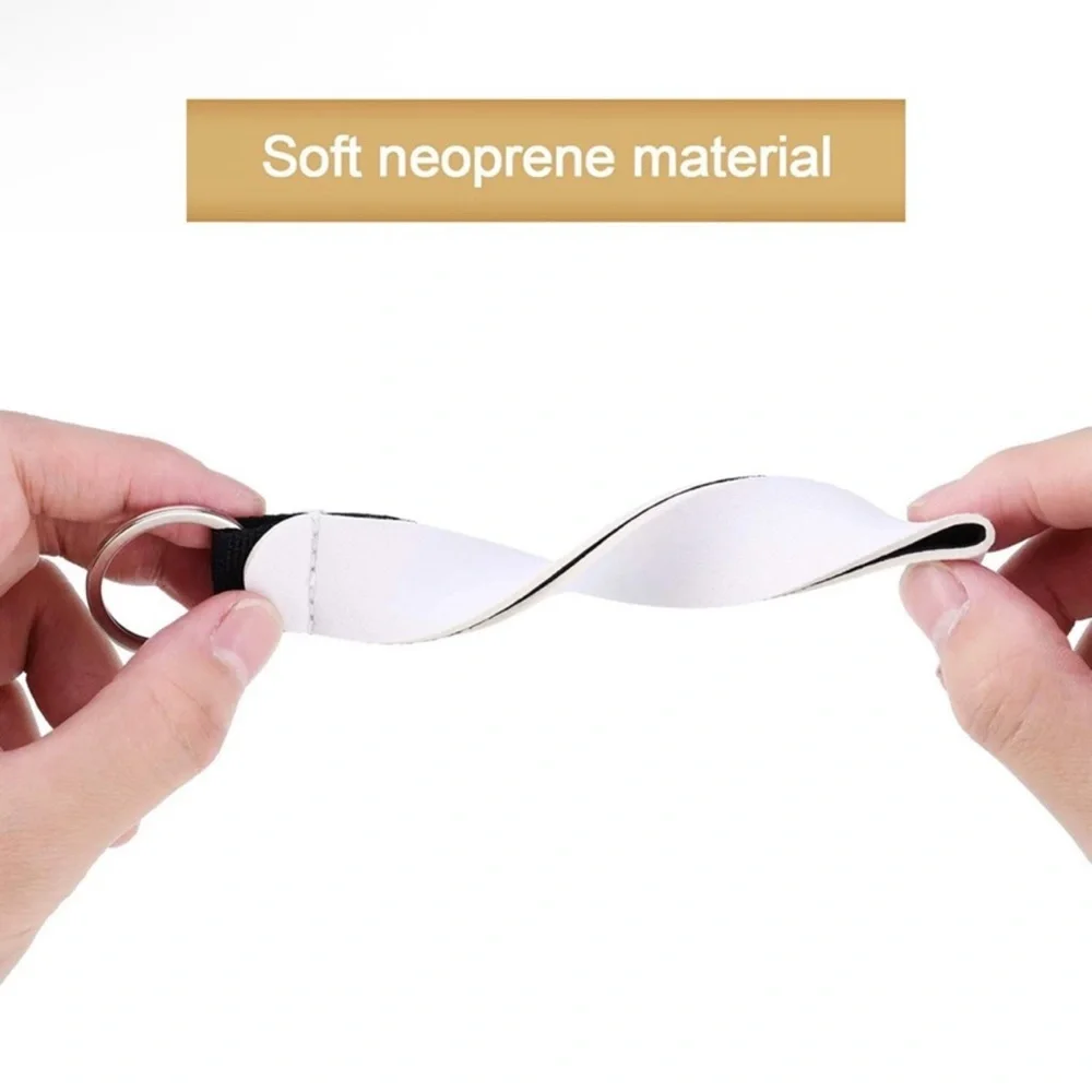 Brown Floral Mushroom Keychain Wristlet - Picture 4 of 5